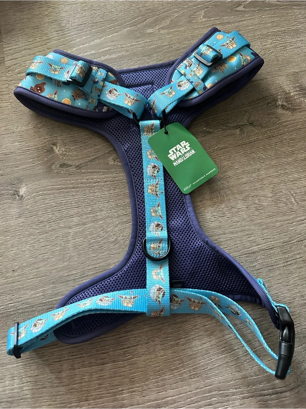 Star Wars The Mandalorian Baby Yoda Blue Dog Harness size XXL